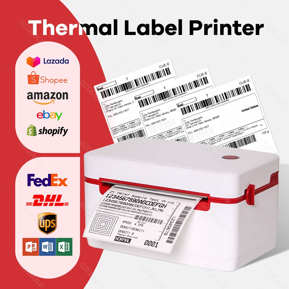 Lastest USB Thermal Address Printer Waybill 100 110mm Label Printer For Express Logistic Label Paper Roll