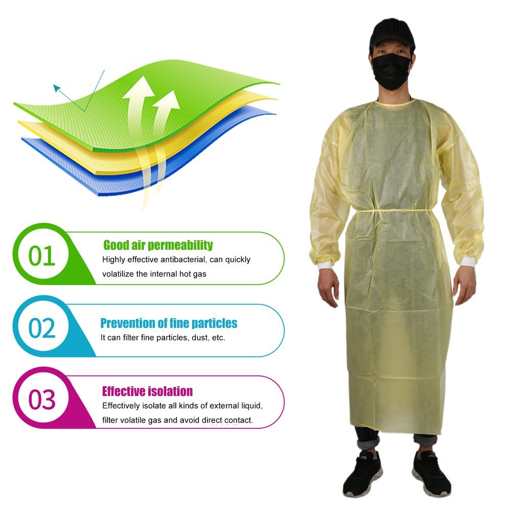 One Time Disposable Waterproof Oil-Resistant Protective Coverall for Spary Painting Decorating Clothes Overall Suit