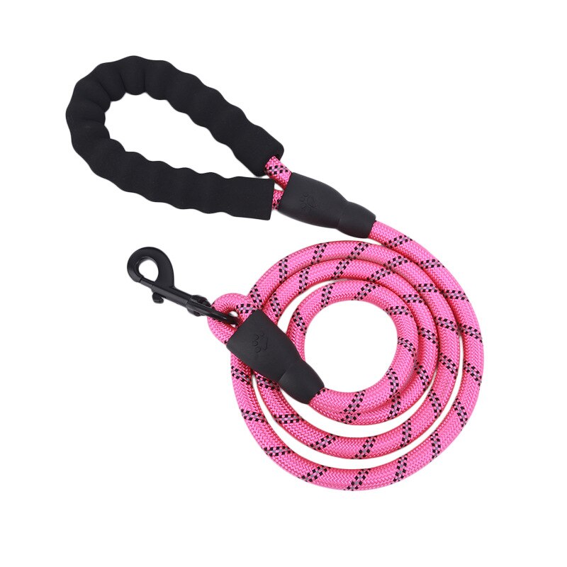 70Kg Pet Hondenlijn Rope Nylon Zinklegering Verstelbare Training Lead Pet Hondenlijn Strap Touw Tractie Hond harnas Kraag Lood: pink