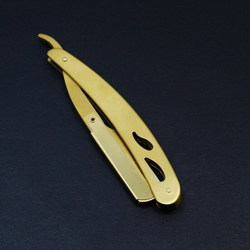 -Men Straight Razor Premium Stainless Steel Barber Shaving Safe Knife for Face Beard Cutting Folded Manual Razor