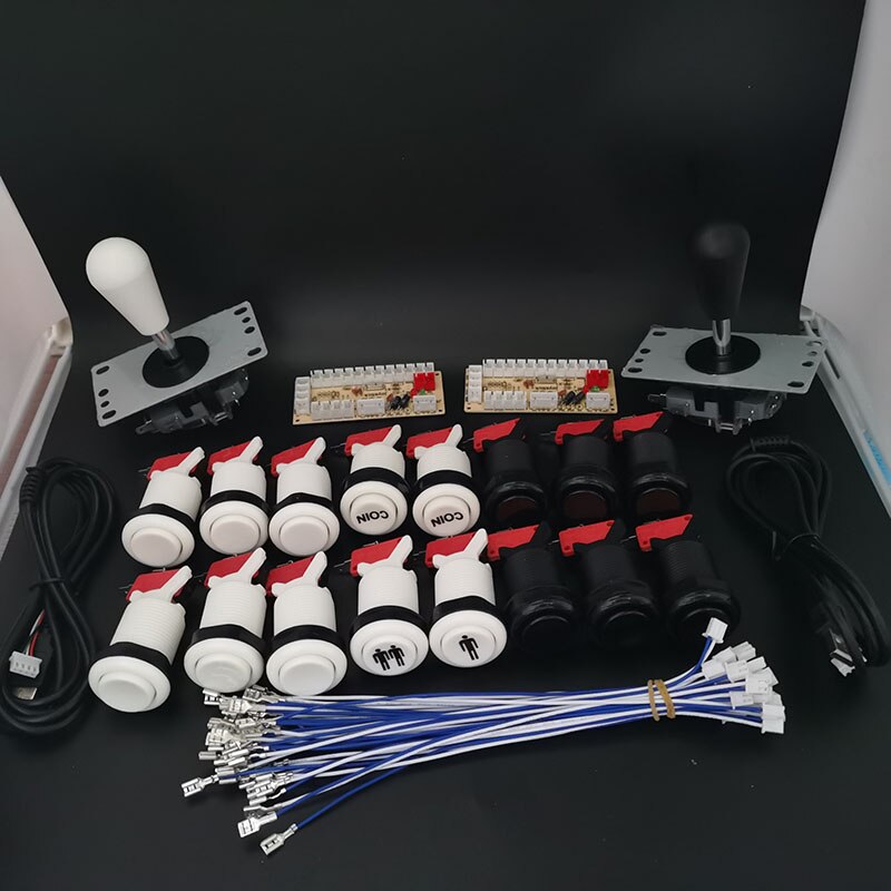 2 Player Arcade DIY Parts Kit 4/8 Way SANWA Joystick American Style Push Button Micro Switch Zero delay For PC Raspberry pi: 11
