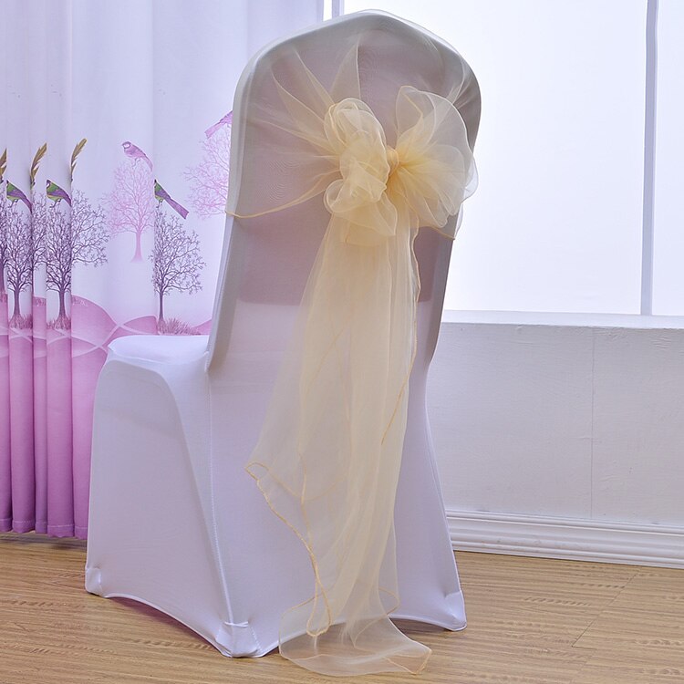 65x275cm Orange Organza Knot Wedding Chair Decor Banquet Event Chair Decorations Bow Ties Chair Bands Sashes Blue 25pcs/lot: 5