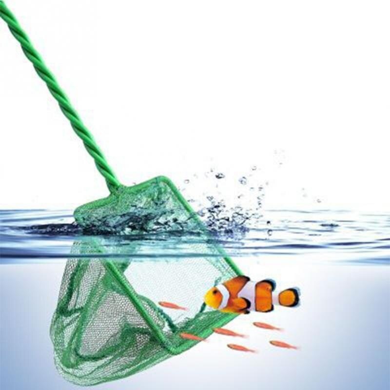 Red de pesca de Acuario, accesorio cuadrado de mango largo, Red de aterrizaje para peces, objetos flotantes, Red de cangrejo, secador de caña de pescar, Red de mano