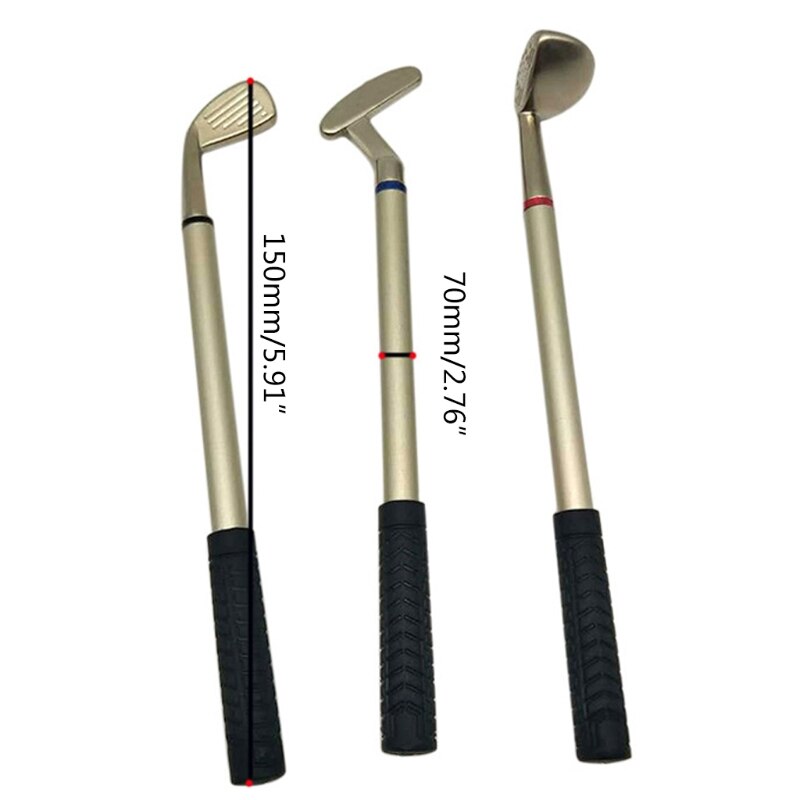 Golf Pens with Golf Bag Holder Novelty Office Desk Golf Bag Pencil Holder 28GE