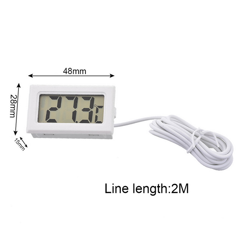 LCD Digital Thermometer Wasserdicht Gefrierschrank Aquarium Thermometer Mini Temperatur Sensor Sonde Aquarium Zubehör