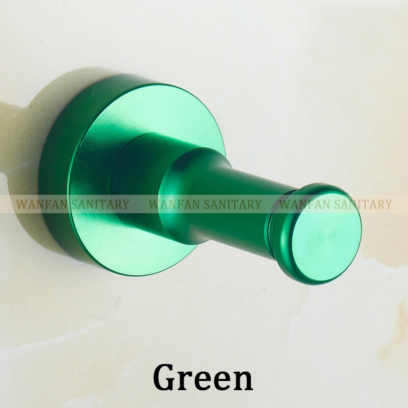 10 kleuren ruimte aluminium multi-color diy handdoek muur haak spijker badkamer keuken kleding sleutel kapstok tas hanger houder hj -0726: Groente