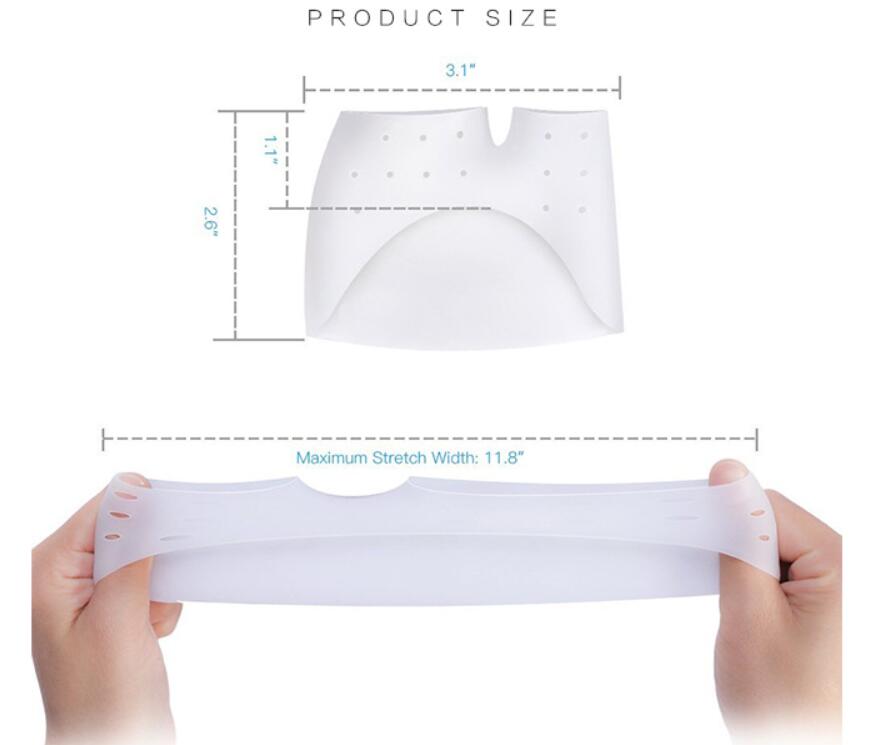 Luva de silicone para proteção dos pés, protetor de dedos dos pés, salto alto, proteção para hálux valgus em gel, almofada para massagem dos pés, ferramenta de cuidados com os pés, 1 par