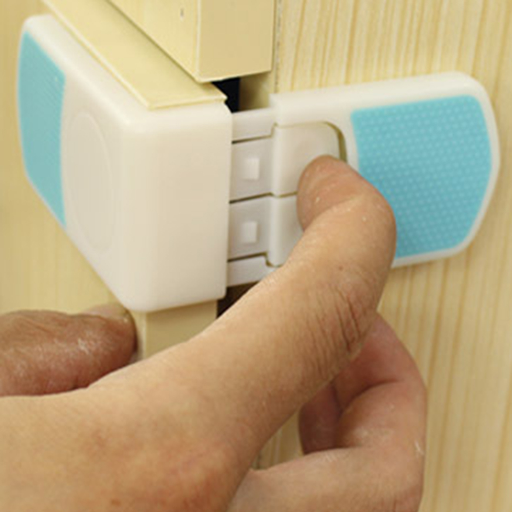 2PCS Child Locks Plastic Drawer Door Cabinet Cupboard Safety Locks Baby Safety Lock Children Security Care Protection Product