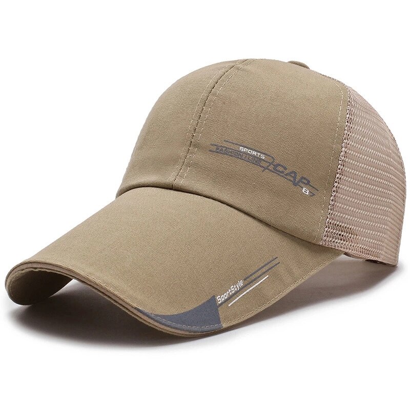 Men Women Summer Baseball Cap Quick Drying Hats Unisex Breathable Sport Pure Color Snapback Hat bone baseball hat: Khaki1