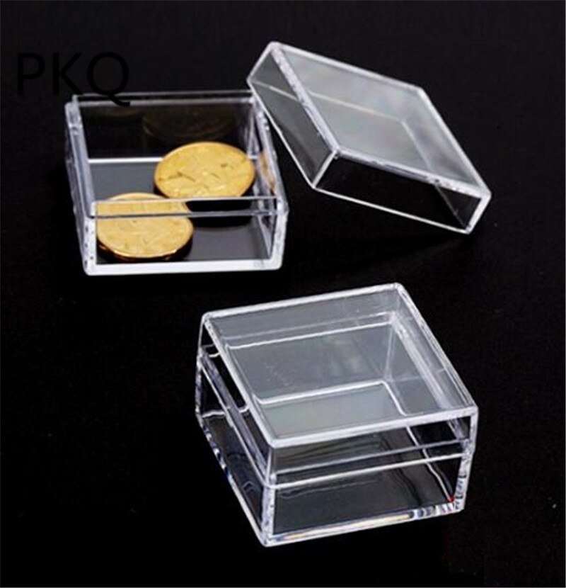 20pcs Clear PVC Square Box Favor Candy Packing Souvenir Box Transparent Chocolate Box Wedding Party Supply sweet box