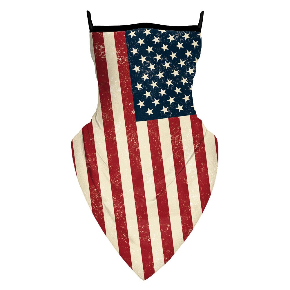 Foulard Triangle avec drapeau français, cache-nez avec crochet d'oreille, multifonctionnel, anti-poussière, respirant, Tube Bandana, réutilisable, masque de randonnée: 033