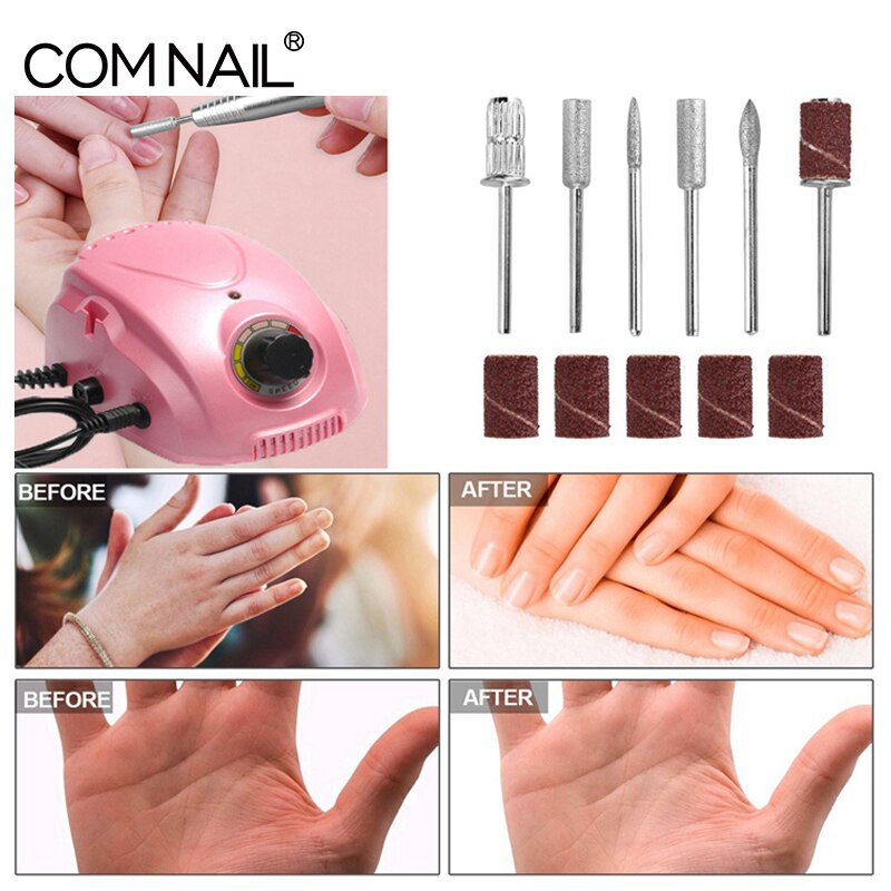 Nail File Boor Machine Set Kit Met 6 Basic Boren Manicure Pedicure Nail Polijsten Nail Master Uit Russische magazijn