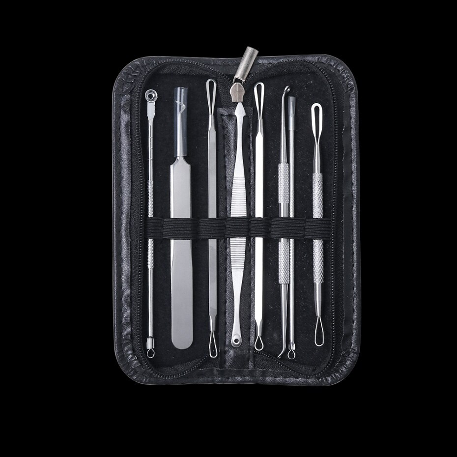 1 Set Stainless Steel Extractor Blackhead Comedone Acne Remover Needles Blemish Treatments Cleaner Face Skin Care Tool JIMP01-02: MP02
