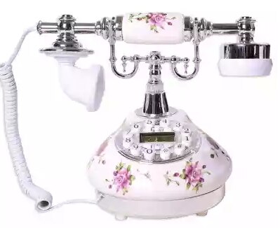 Antieke Telefoon - Draaischijf - Snoer - Handsfree - Nummerherkenning - Model 1101: Wit