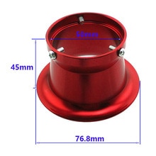 Embudo Angular de turbina para filtro de aire, pila de velocidad de 50mm, para carburador PWK24 PWK26