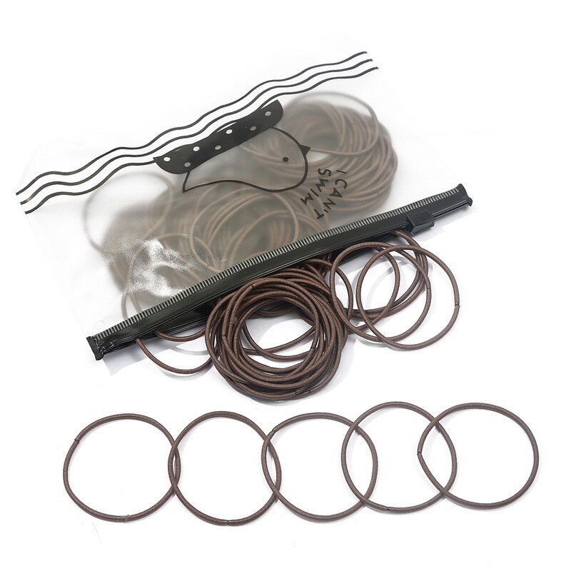 100 pièces/sac fille cheveux anneaux cheveux accessoires queue de cheval en caoutchouc cheveux corde haute élastique cheveux corde Braider tête corde pour les filles: 02