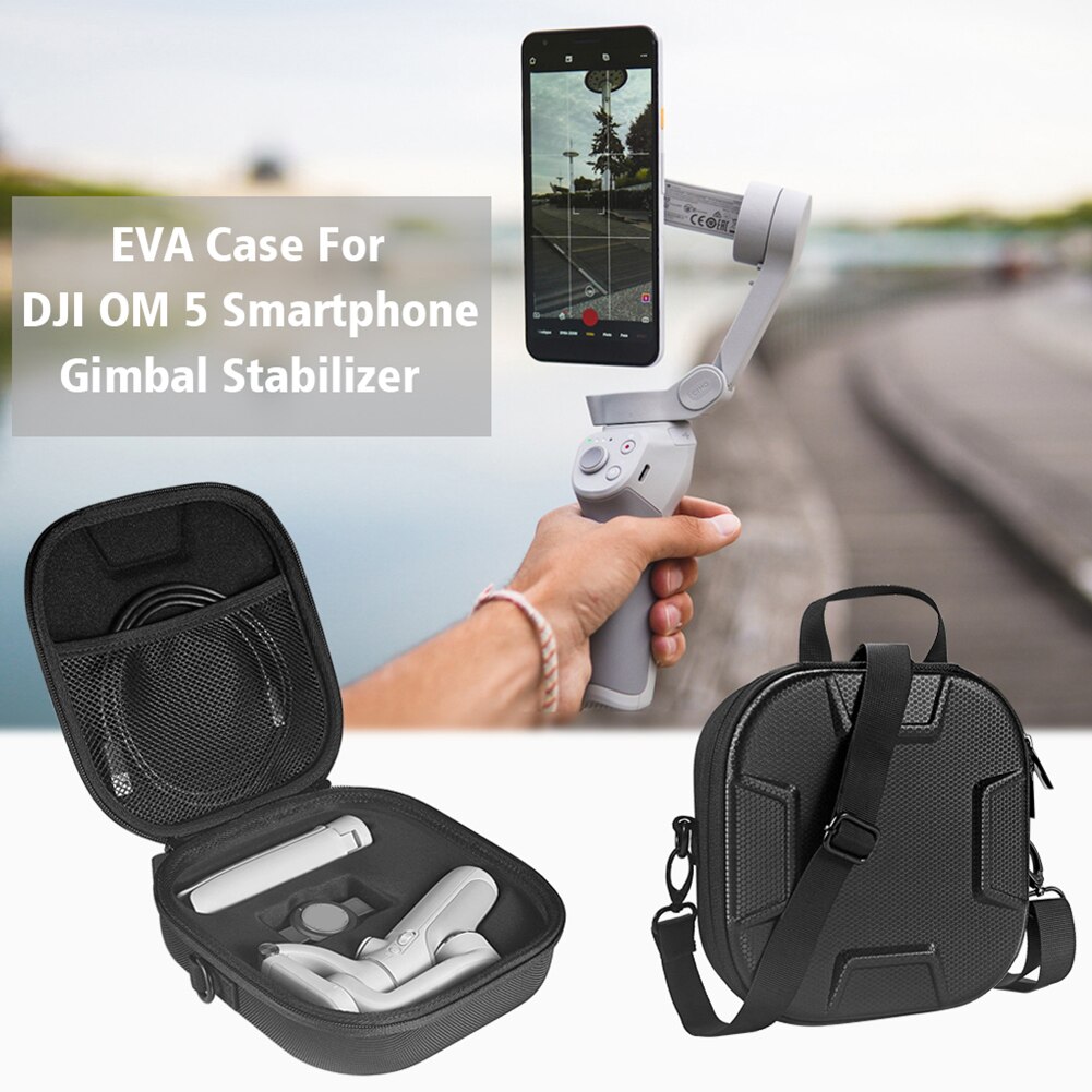 Robuste tragetasche mit schultergurt, tragbare aufbewahrungstasche mit großem fassungsvermögen für den handgimbal-stabilisator dji  om 5