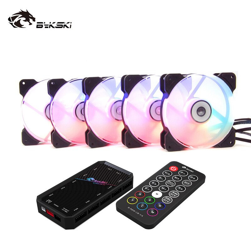 Bykski Pc Case Fan Passen Snelheid/A-RGB Koelventilator 120Mm Stille Remote Computer Cooler Cooling Licht Led 5V Rgb Case Fan Cpu Pc
