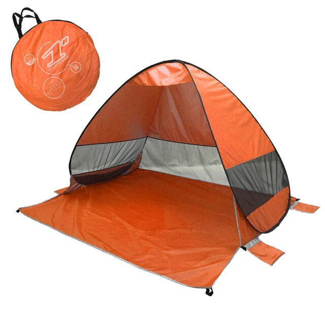 Naturehike Tent Camping 1-2 Person Automatic Instant Pop-up Ultralight Windproof And Waterproof Anti-UV Fishing Hiking Picnic: Orange