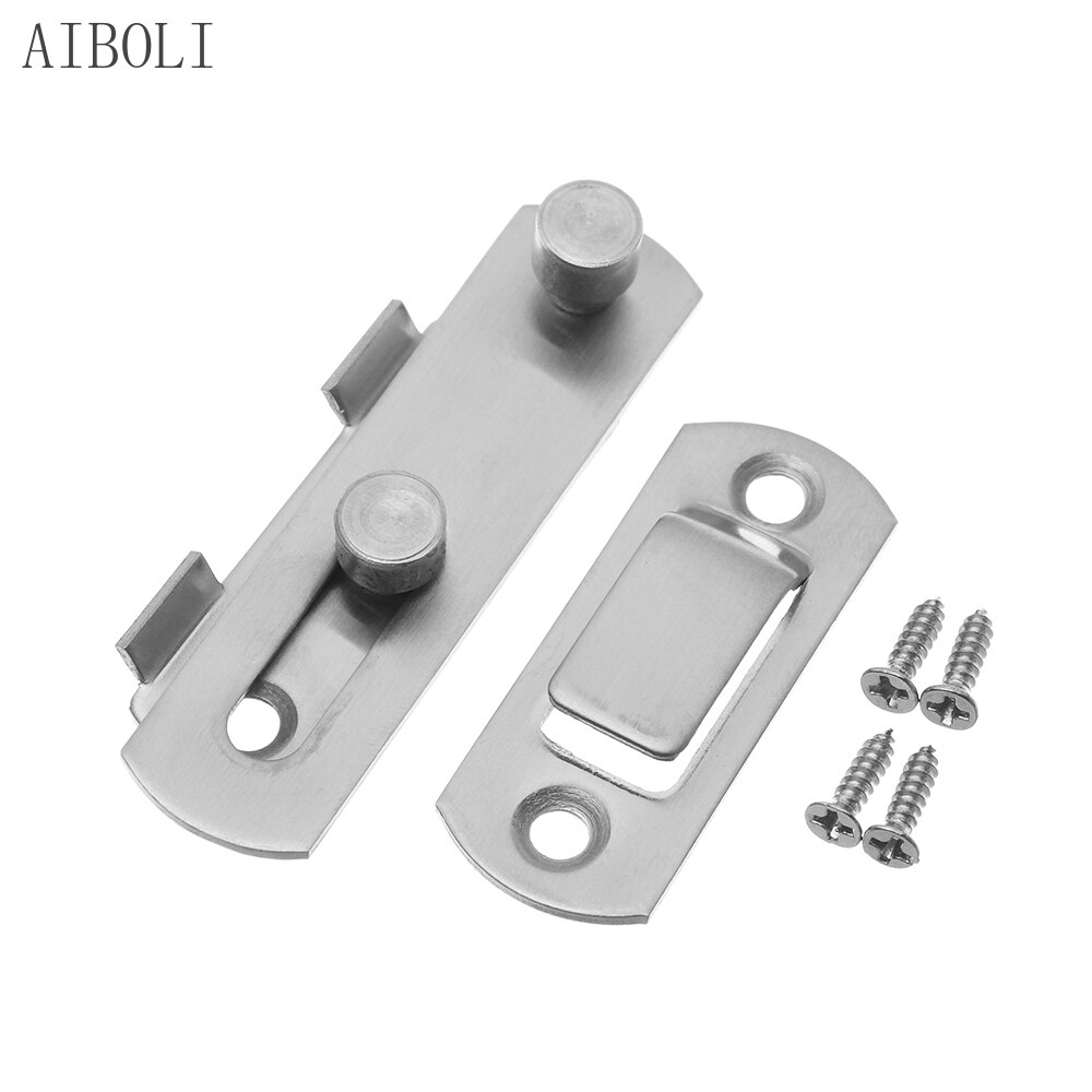 Guard Latch Bolt with Screws Sliding Window Door Lock Handle Stainless Steel Door Latch Home Safety Chain Door Home Hardware