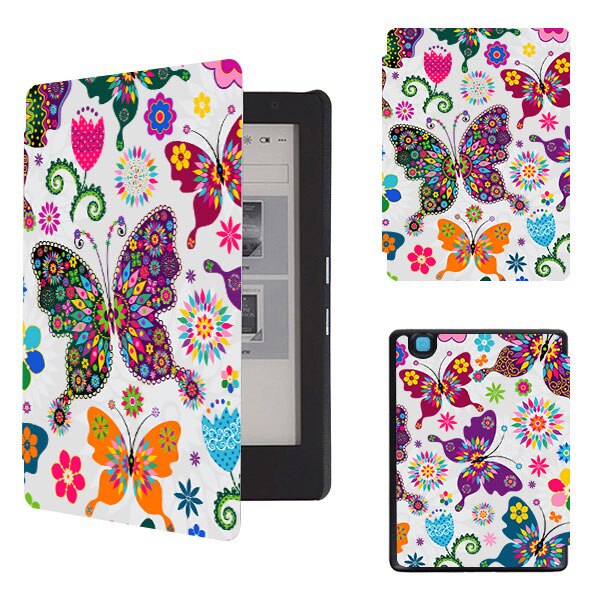 Smart etui til kobo aura  h2o edition 2, 6.8 tommer vandtæt ereader magnetisk cover, slim læder funda capa