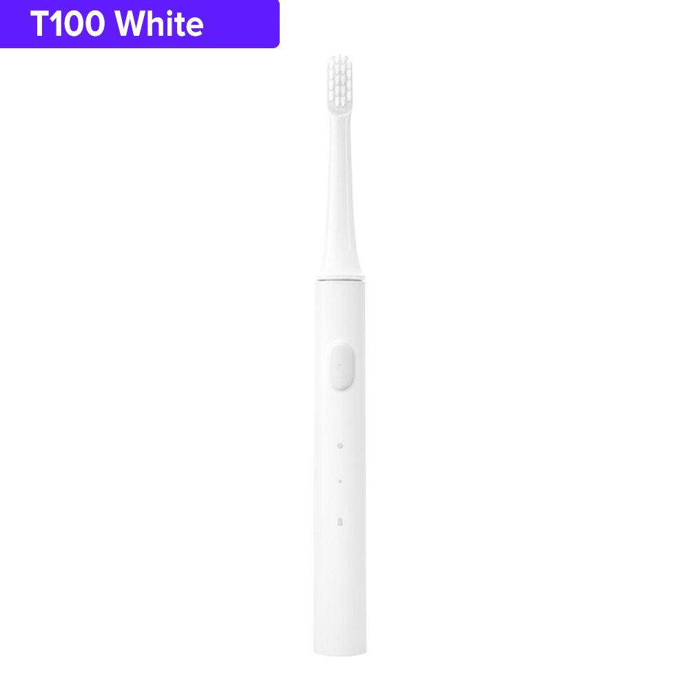 Xiaomi mijia  t100 sonisk elektrisk tandbørste voksen ultralyd automatisk tandbørste usb genopladelig vandtæt tandbørste: T100 hvide