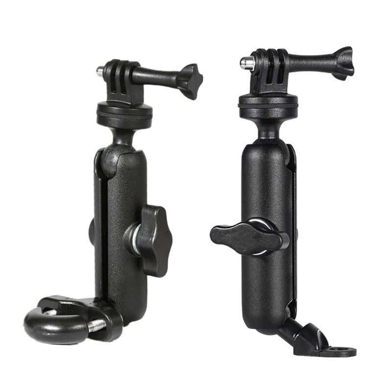 Motorsykkel sykkel kamera holder styre speil montering brakett 1/4 metall stativ til gå-pro/så-ny/kontur/slr kamera  s27 21
