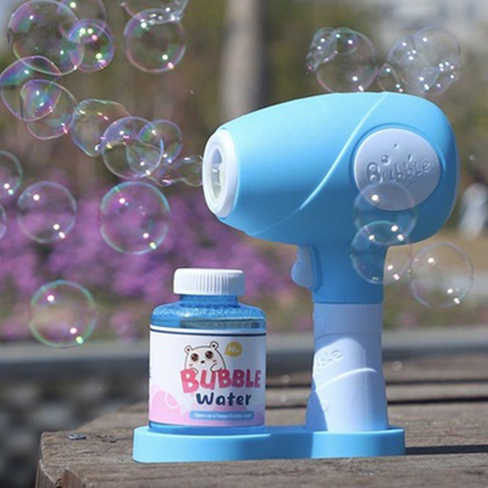 Juguetes para niños de 75ml, soplador automático de máquina de burbujas para , juguete al aire libre de verano para chico, secador de pelo, burbujas