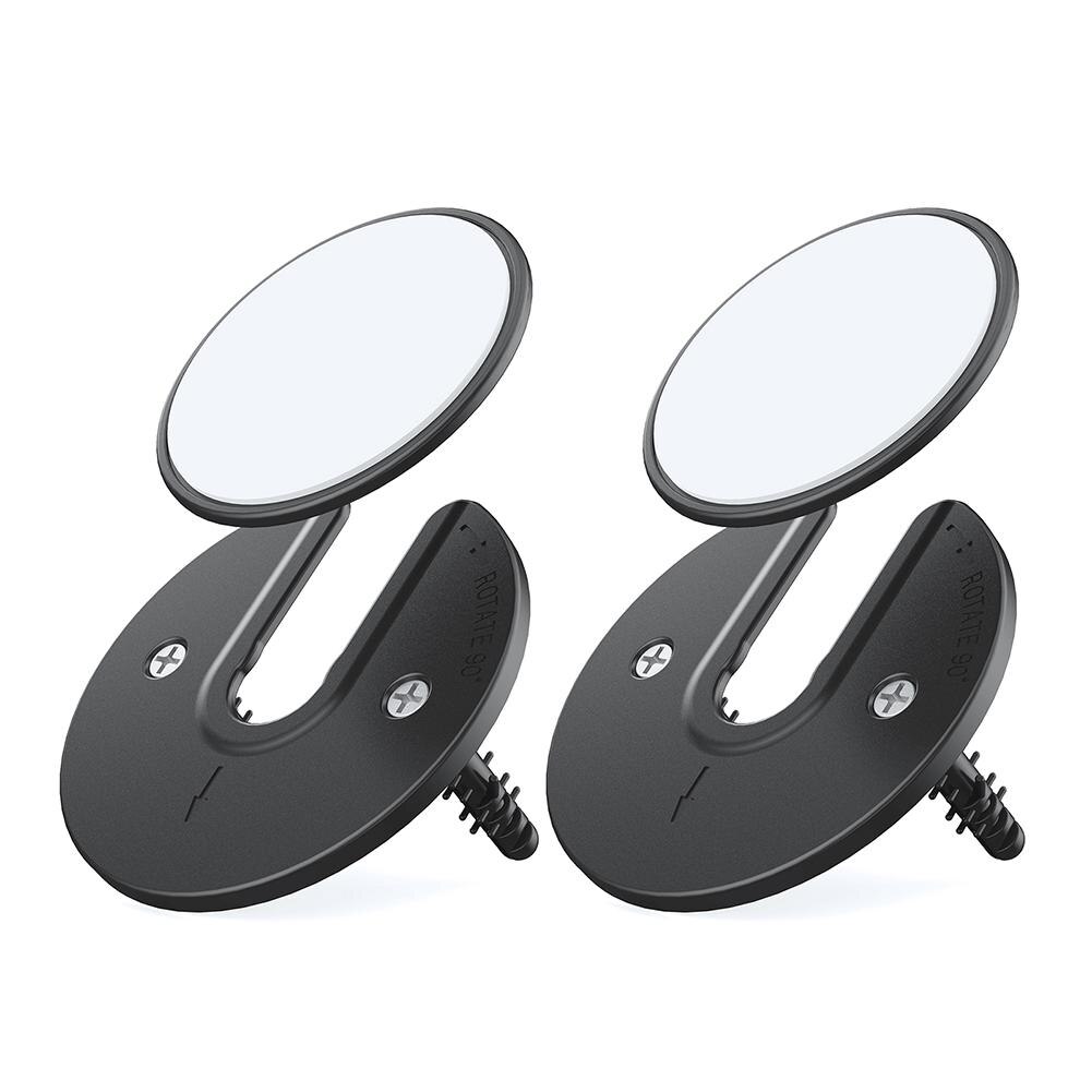 2 Pcs Wall Mounting Brackets Universal Rotatable Adjustable Storage Holder For Router Hard Disk Power Bank: black