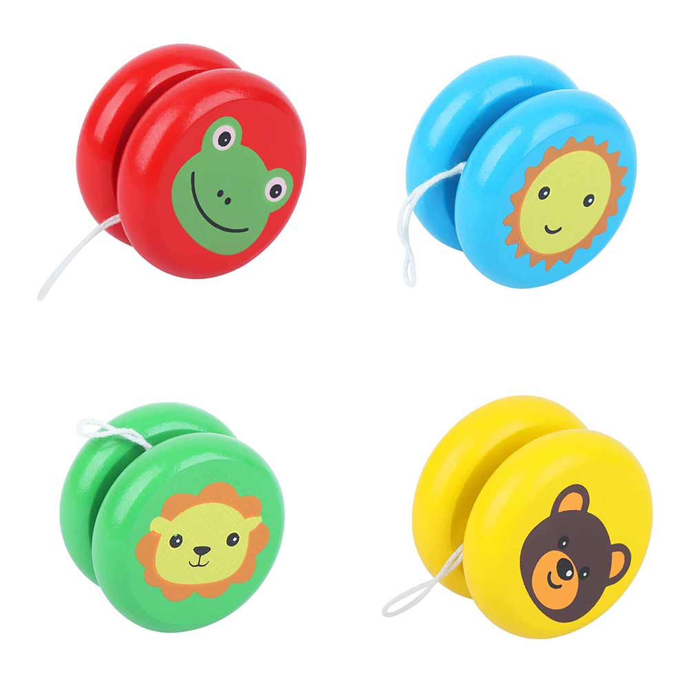 Søde dyrebilleder træ yoyo legetøj børn yo-yo yo yo legetøj til børn yoyo bold hånd-øje koordination udvikling legetøj