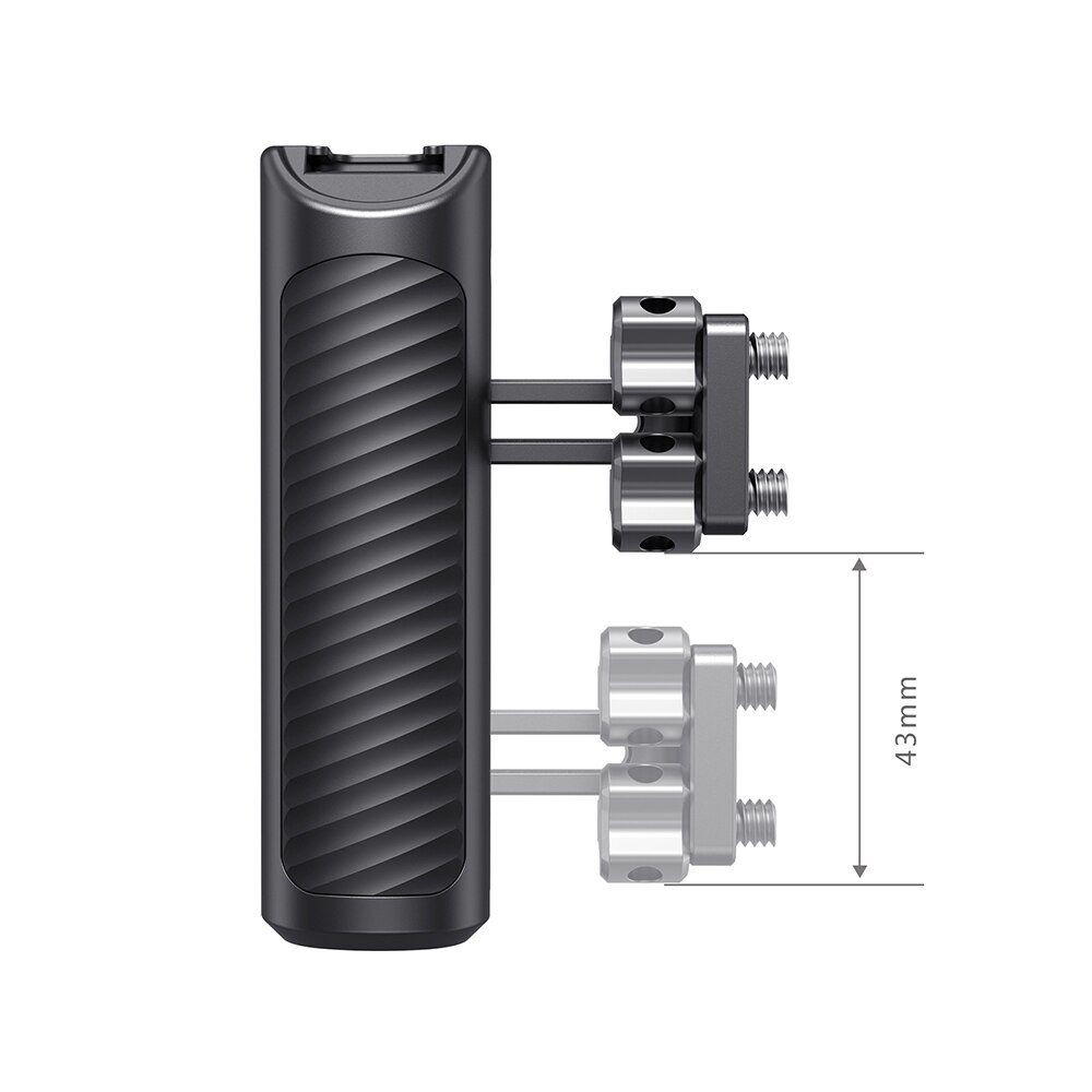 Smallrig kamera håndgreb aluminium universal sidehåndtag med kold sko montering 1/4 trådhuller til diy muligheder 2425