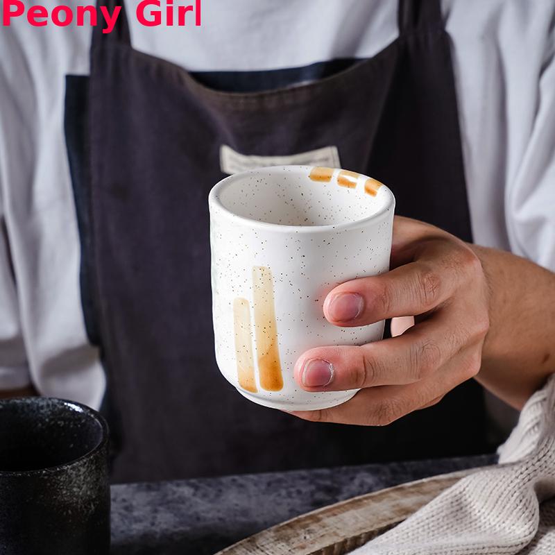 200ml Japanese Style Ceramic Tea Cups Coffee Cups Kiln Pigmented Mugs Creativity Office Teacup Retro Drinkware