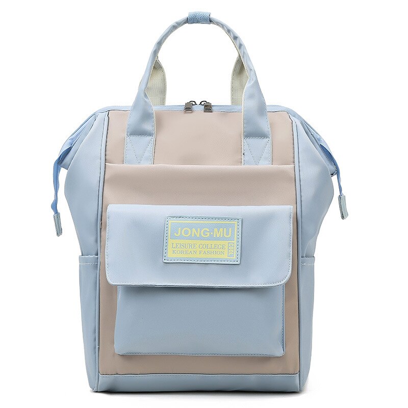 Diaper Bag Donut Backpack Women's Korean-style Large-Volume Versatile-Trailer: Fog Blue