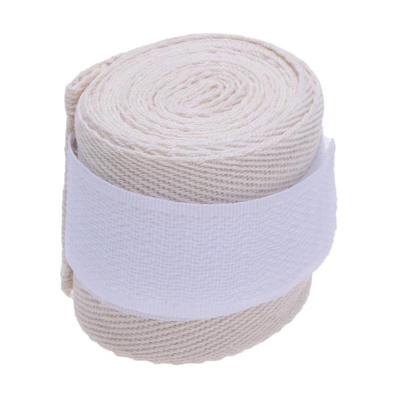 Sportband boxning bandage muay mma taekwondo handhandske wrap: Vit