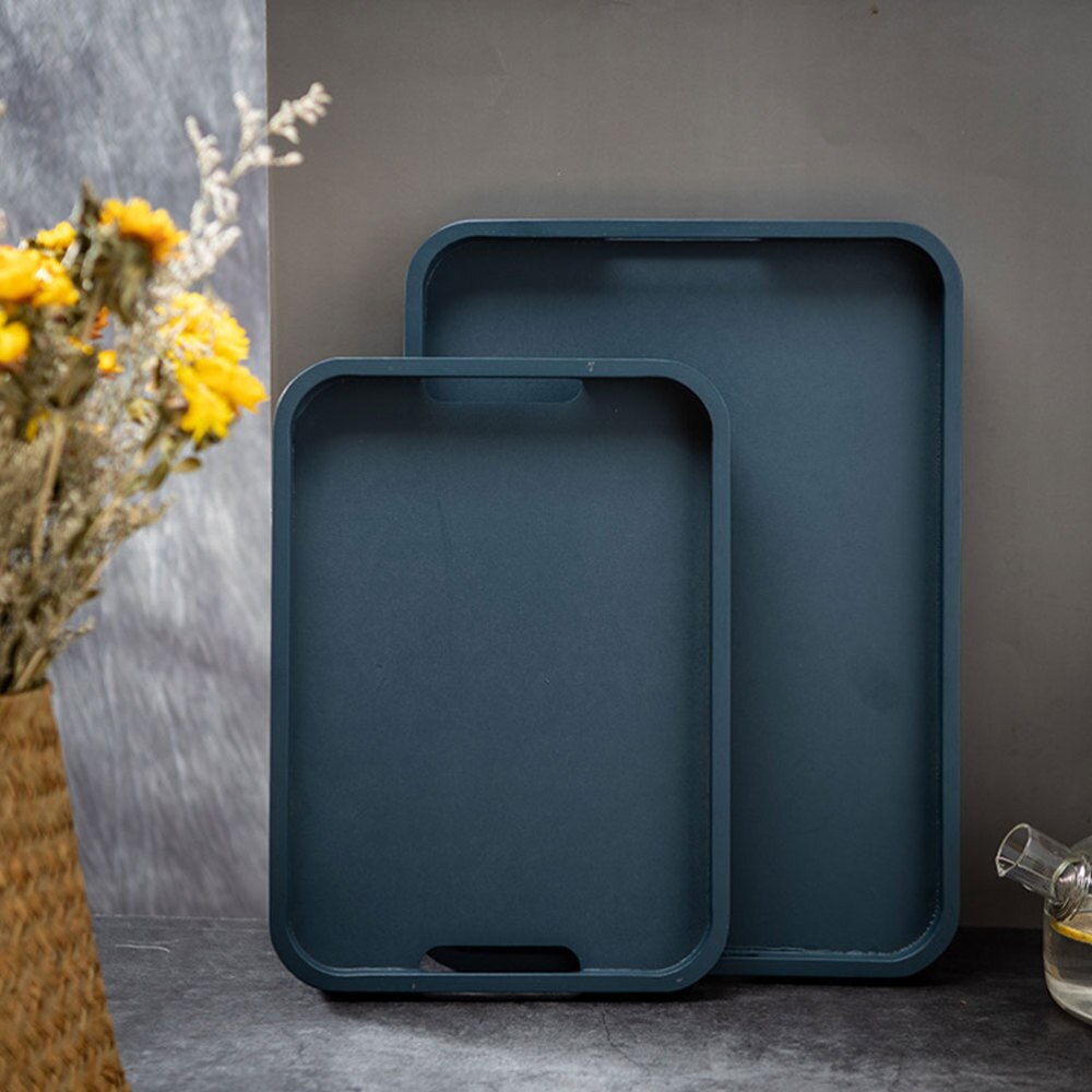 1pc Nordic Style Food Tray Home Tea Set Tray Food Service Plate Food Plate