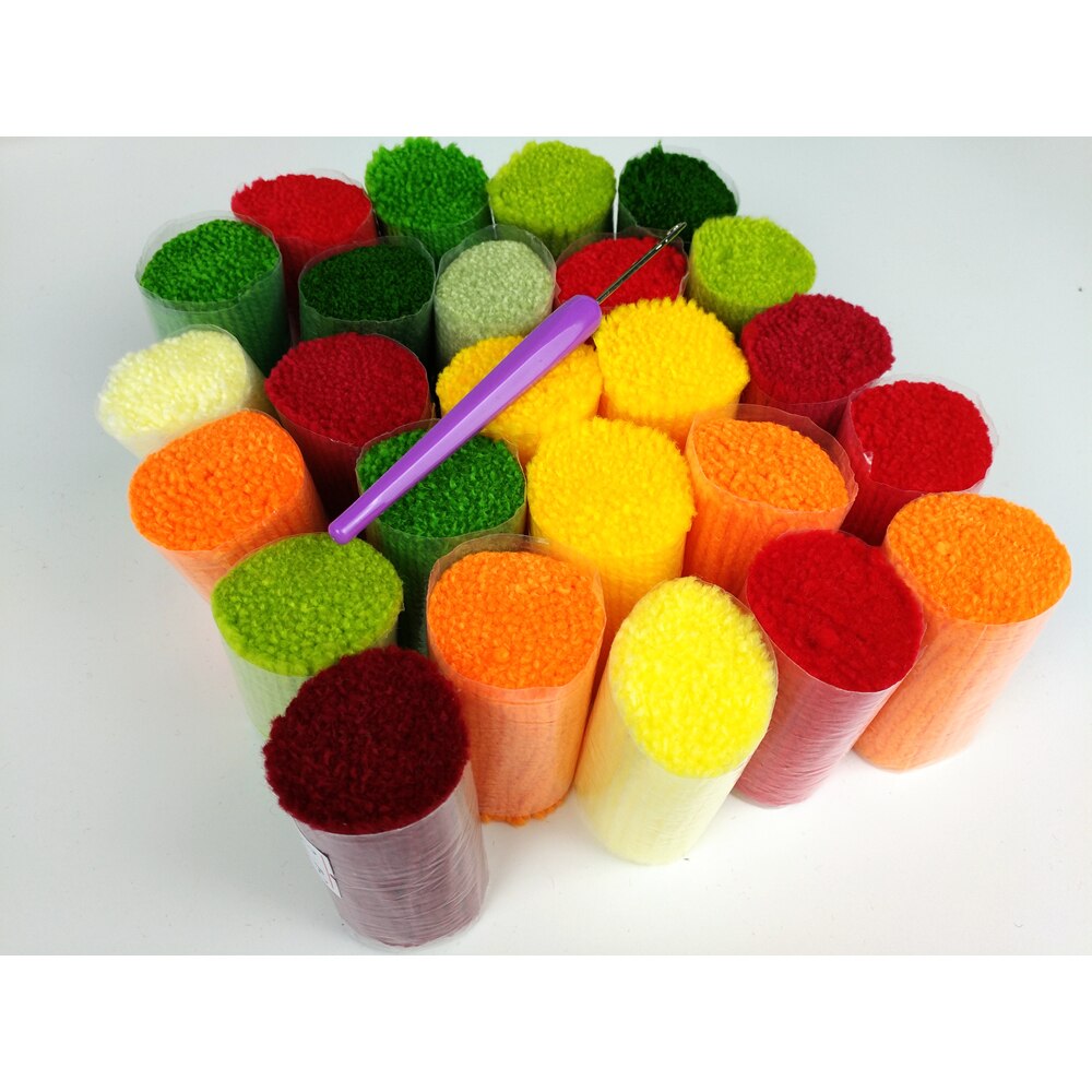 12 Pcs Kit De Fabrication Tapis Crochet Verrouillage Fil