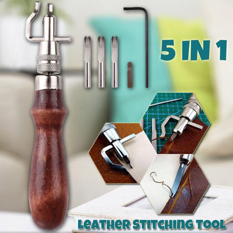 Adjustable Leather Stitching Groover, Leather Edge Bevelers, DIY Leathercraft Wo