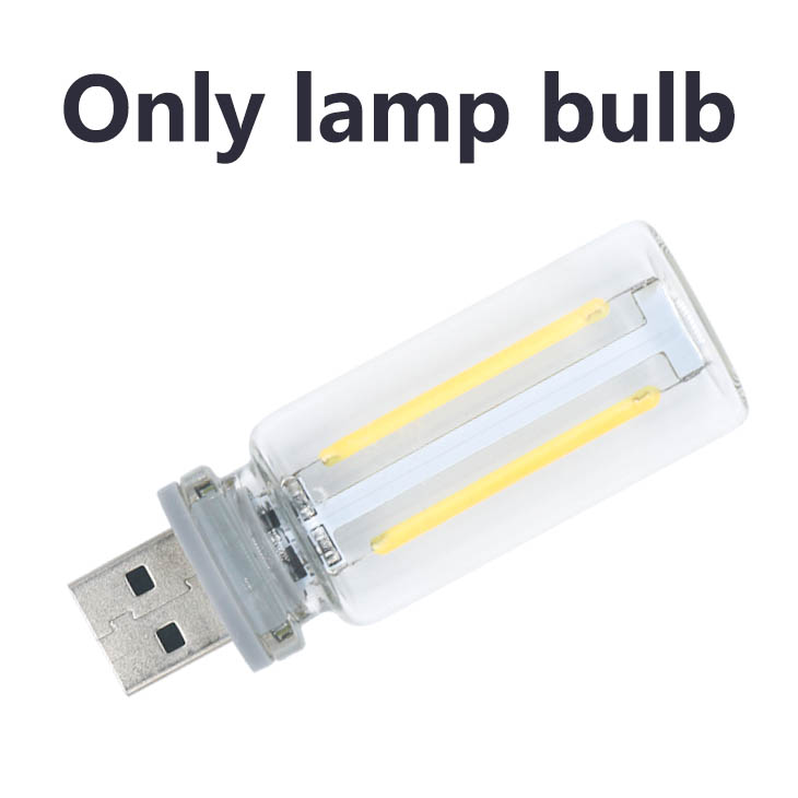 Bombilla LED de filamento USB Retro, luz nocturna con atenuación táctil, luz de ambiente para coche, luz de ambiente para dormitorio, mesita de noche, ahorro de energía, luz nocturna para dormir: Verde militar / 3 W