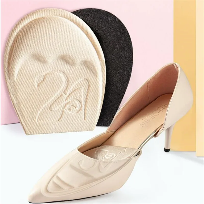 Mezze solette per inserti per scarpe Inserto per l'avampiede Cuscino per suola antiscivolo Riducono le dimensioni delle scarpe Riempitore Tacchi alti Cuscinetti per scarpe antidolorifici