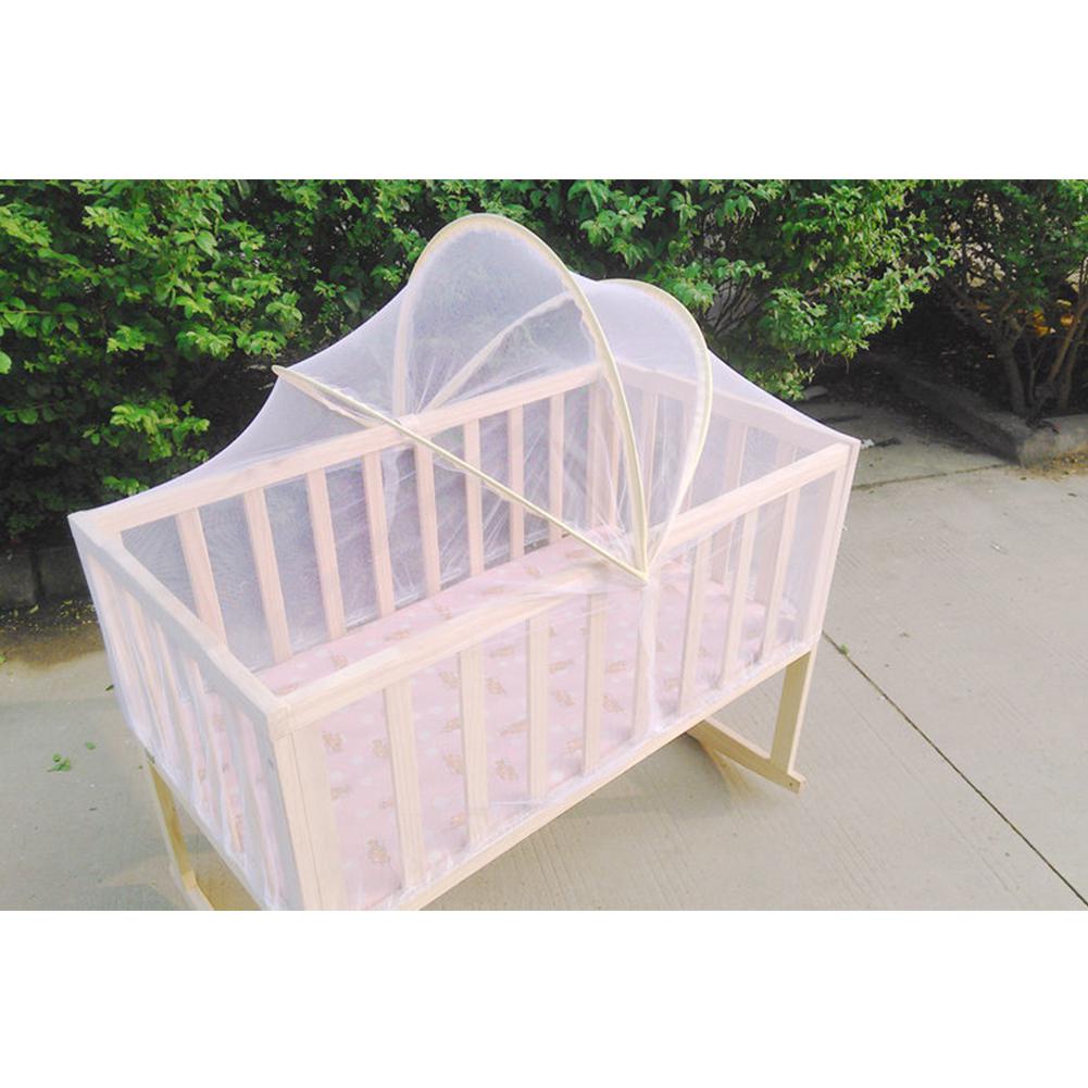 Kuulee Baby Summer Cradle Mesh Mosquito Net Foldable Large Size 100*60CM Baby Arched Mosquitoes Net Portable Crib