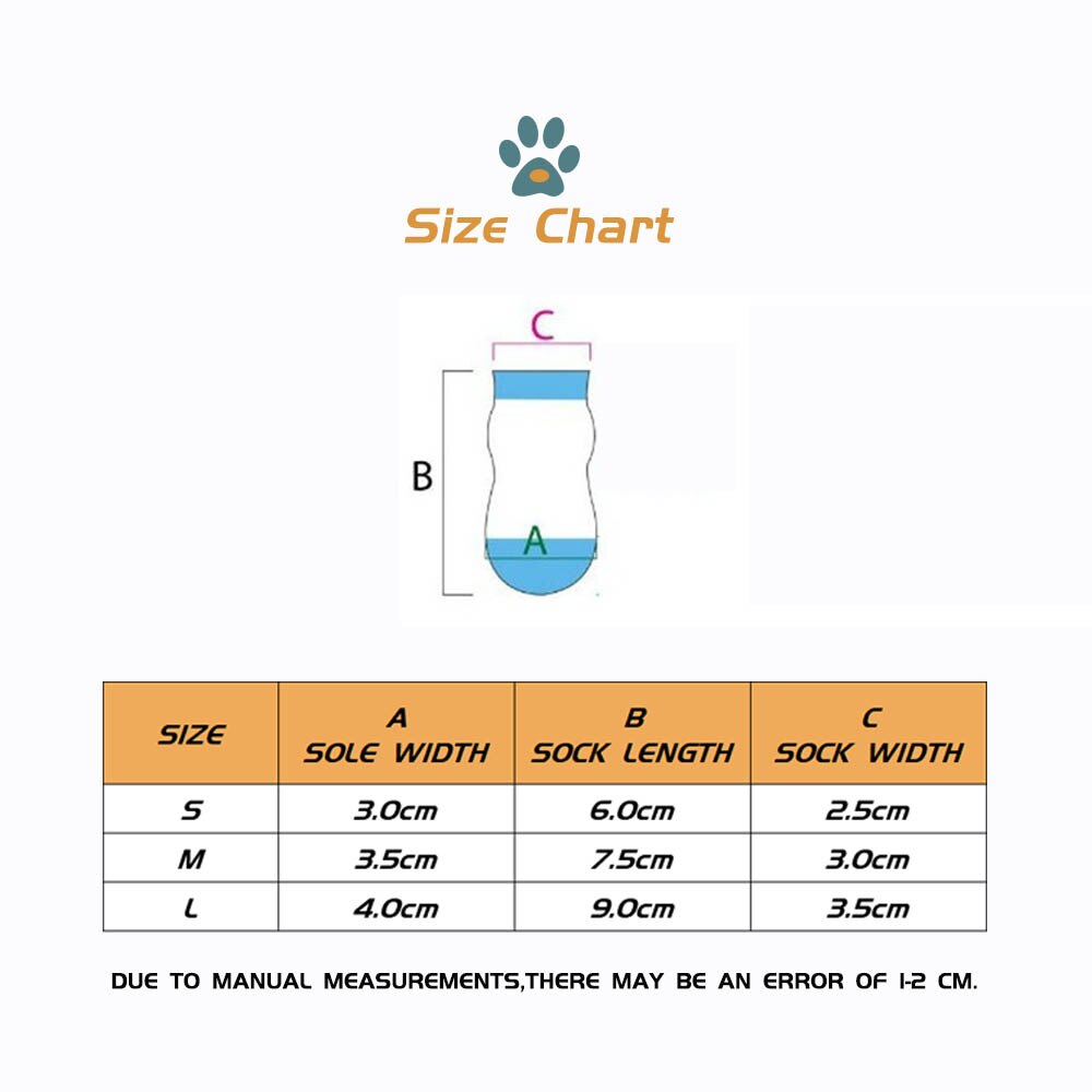 Winter 4pcs/set Puppy Kitten Socks Cute Non-Slip Dogs Cats Socks Indoor Warm Pet Shoes for Chihuahua Small Dog Accessories Stuff
