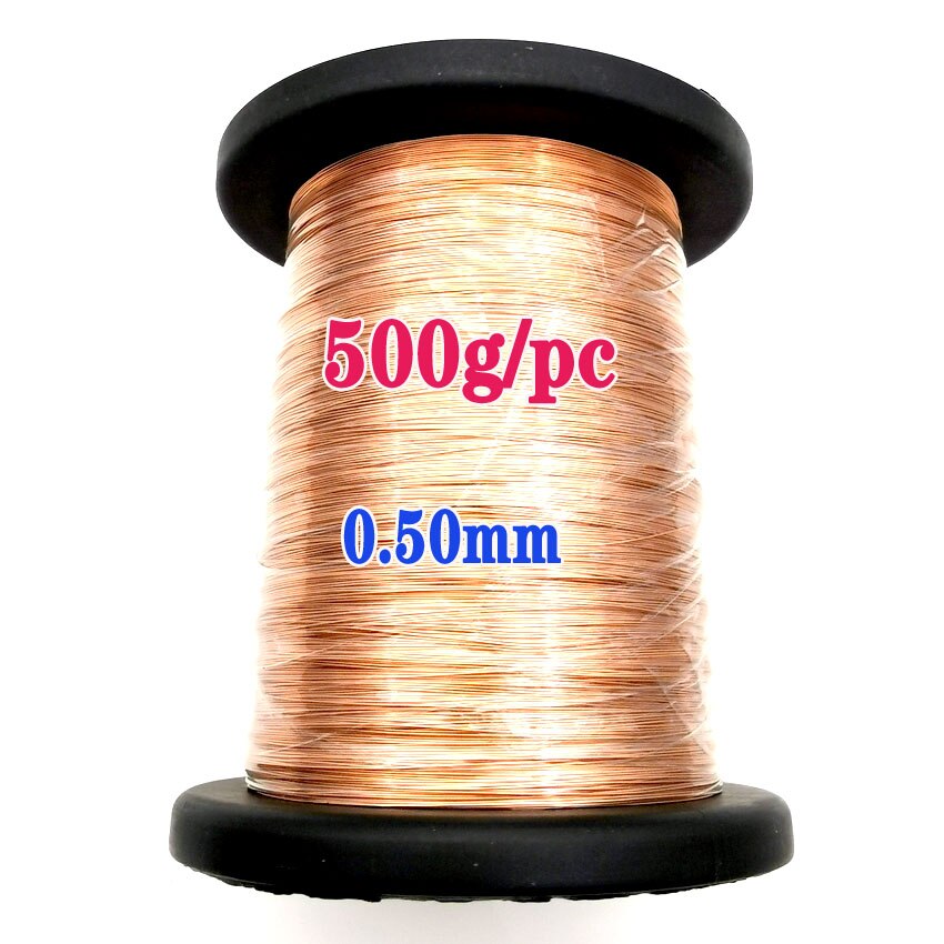 Fil de cuivre émaillé, 500 g/pièce, 0.21 0.23 0.25 0.29 0.33 0.35 0.37 0.4 0.45 0.5 0.6 0.7 0.8 0.85mm, bobine magnétique, enroulement, bricolage: 0.5