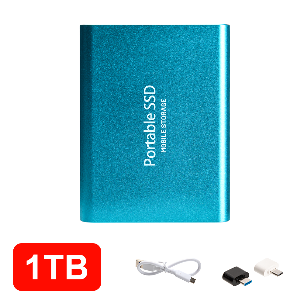 Bærbar ssd 1tb 2tb stk.) ekstern ssd usb 3.2 type-c ekstern harddisk hurtig lagring til bærbar pc telefon: Brun