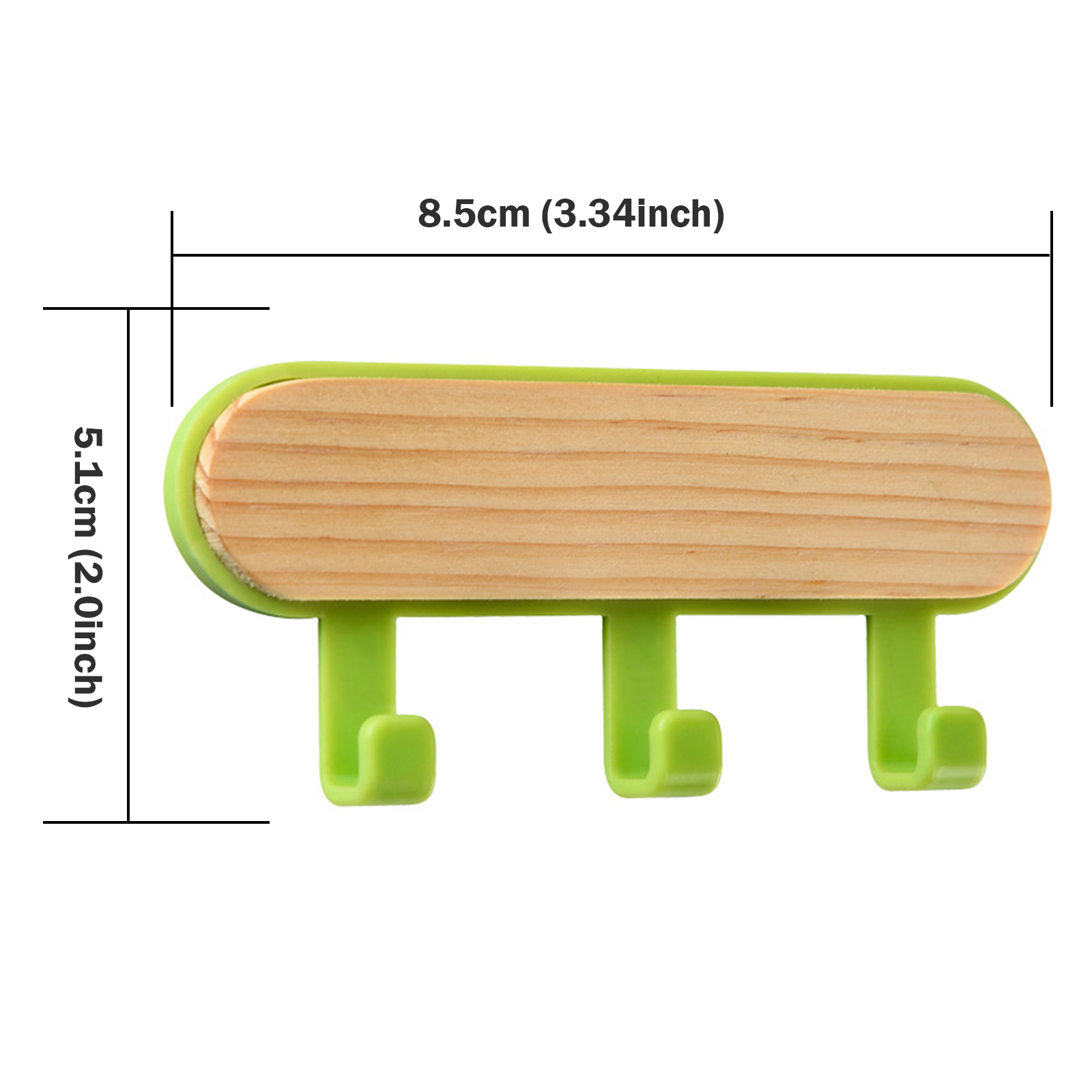 1 Stuks Sterke Zelfklevende Deur Muurhangers Haken ABS Houten Hoedenrekken Sleutelhanger Muur Organisator Keuken Badkamer Accessoires