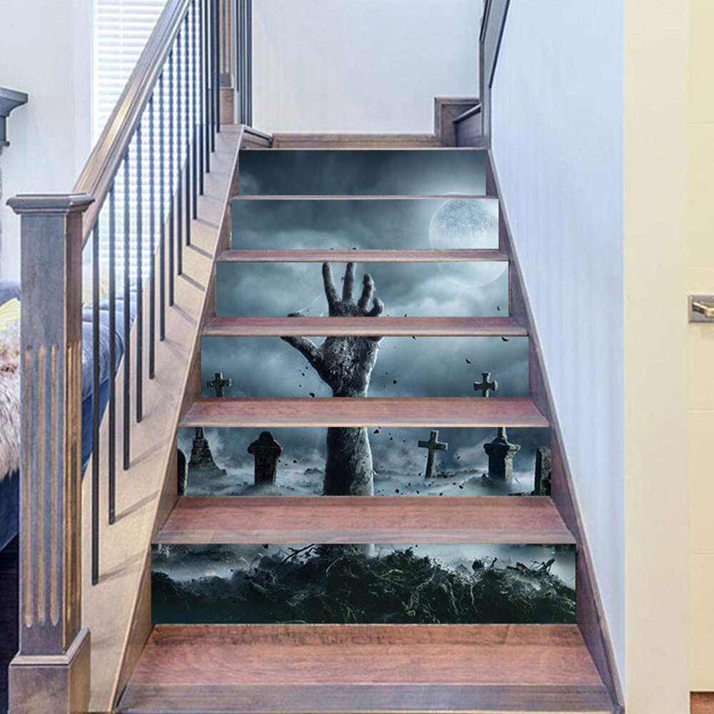 Escalier autocollant PVC étanche cuisine papier peint chambre auto-adhésif amovible ménage ornement autocollant: A11