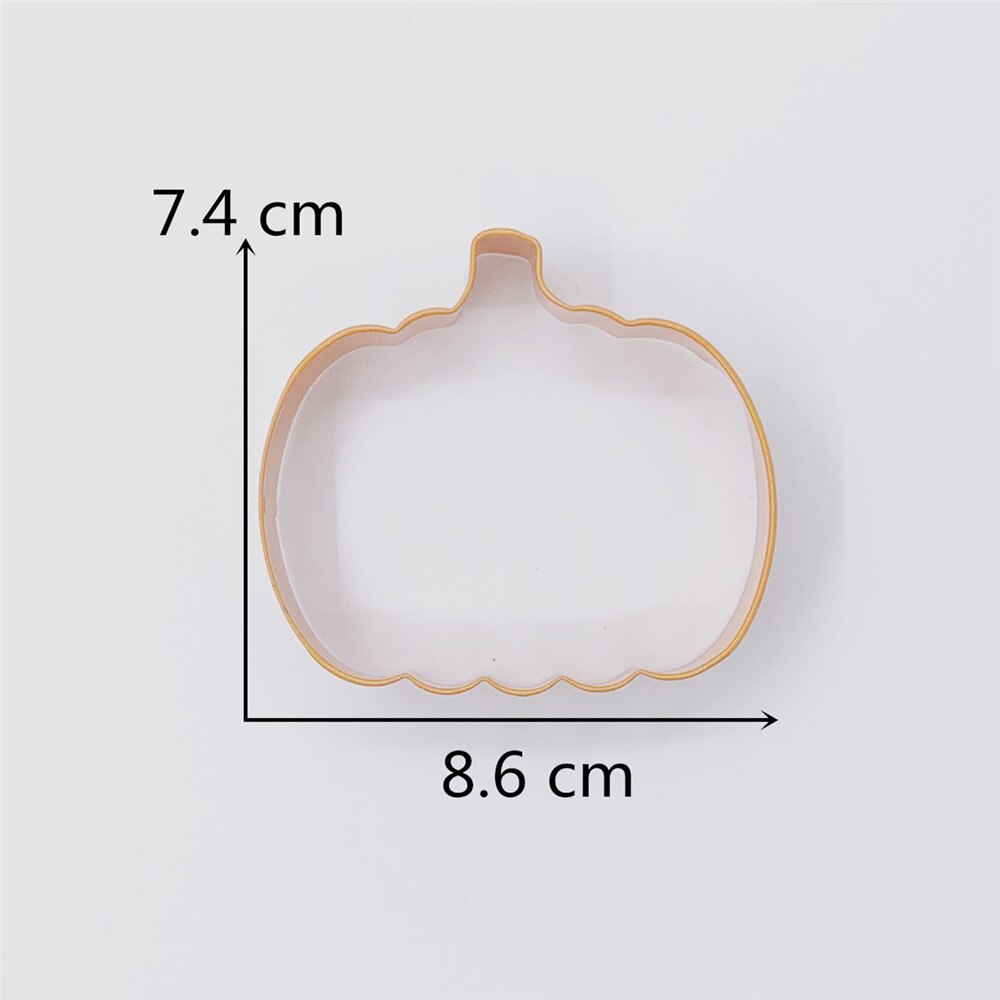 Keniao thanksgiving pumpa kakskärare  - 8.6 x 7.4 cm -  smörgås kex fondant skärare - orange färg belagd rostfritt stål