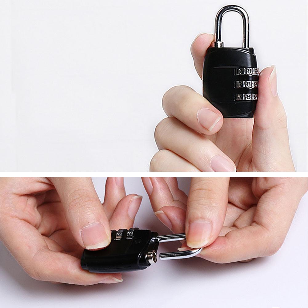 3 Dial Digit Number Combination Password Lock Travel Anti-Theft Locker Metal Lock For Luggage/Bag/Backpack/Drawer/Gym