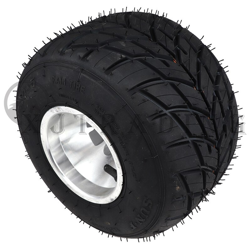 Roue avant de Karting 10x4,50-5, roue arrière 11x7,10-5 avec moyeu de roue en alliage d&#39;aluminium de 5 pouces pour Buggy GO KART ATV UTV: 10x4.50-5 Silver