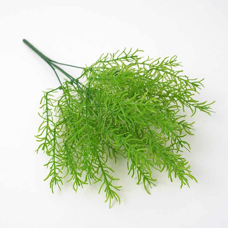 Grønn 5 gaffelpakke asparges kunstig plante dekorasjon kunstig plante plast blomst bregne hjem dekorasjon