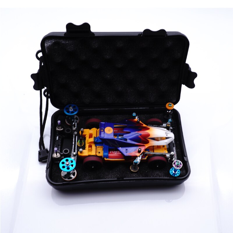 MINI 4WD car box use for tamiya car light convenience and well protection the car with sponge very good carry the car mj model